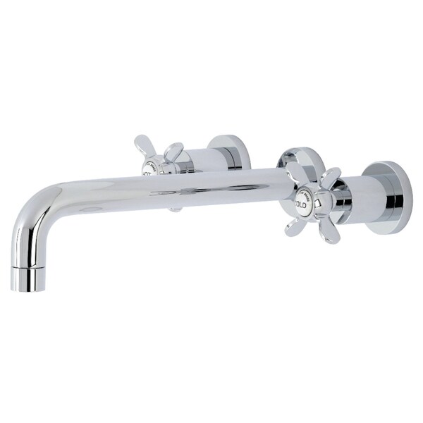 Roman Tub Faucet, Polished Chrome, Wall Mount